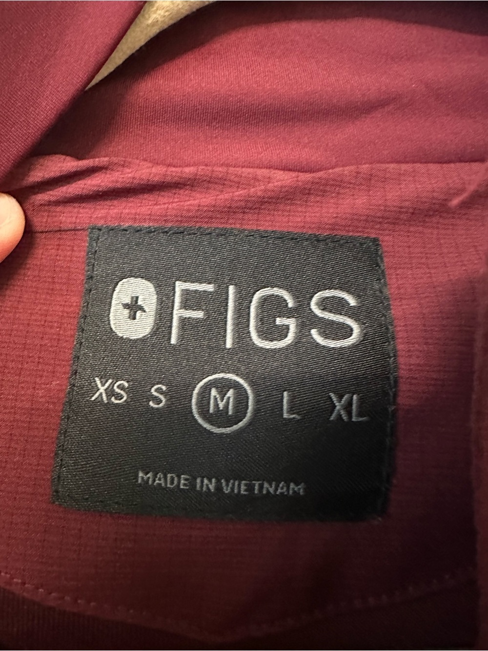Figs Women's Burgundy insulated Zip Jacket - Picture 4 of 9
